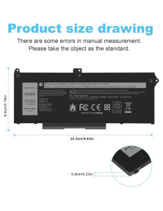 Batería de Reemplazo RJ40G para Dell Latitude y Precision 15 2