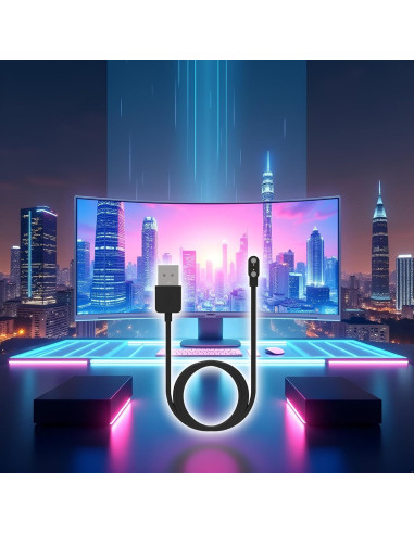 Cable de Cargador USB 1m Jowxsx para Reloj Inteligente Da Fit