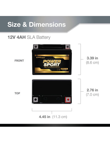 Batería AGM 12V 4Ah ExpertPower PowerSport YTX4L-BS