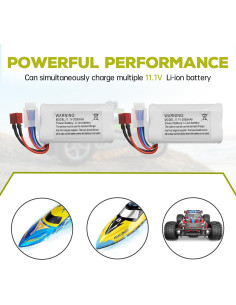 Batería de Litio 2PCS 11.1V 2000mAh Sea Jump para Barco RC 2