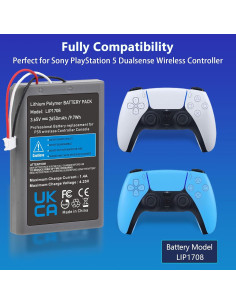 Batería de Reemplazo Hisewen LIP1708 2650mAh para PS5 2
