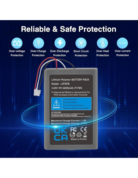Batería de Reemplazo Hisewen LIP1708 2650mAh para PS5