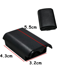 10 Cubiertas de Batería Reemplazo para Controlador Xbox 360 Negro 2
