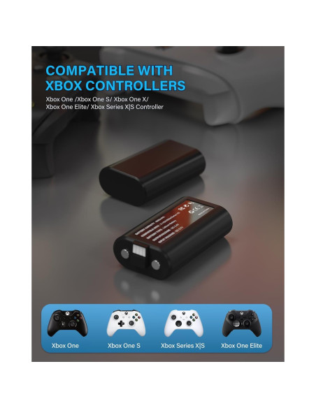 Batería Recargable 2x6660mWh Wzygdzsw para Xbox Series X/S