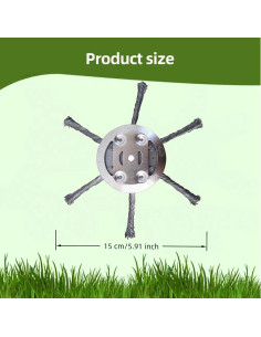 Cabezal de Desmalezadora de Alambre de Acero 15cm Aomap 2