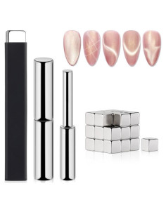 SAVILAND Kit 6 Imán Ojo de Gato para Uñas Gel Efecto