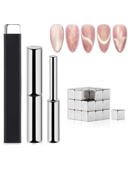 SAVILAND Kit 6 Imán Ojo de Gato para Uñas Gel Efecto