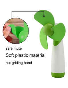 Mini Ventilador de Mano JDYYICZ Verde 15x7 cm Batería 2