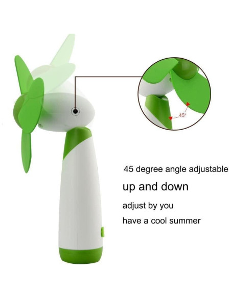 Mini Ventilador de Mano JDYYICZ Verde 15x7 cm Batería