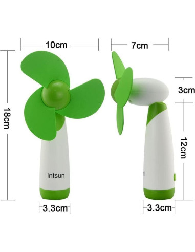 Mini Ventilador de Mano JDYYICZ Verde 15x7 cm Batería