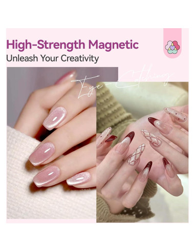 SAVILAND Kit 6 Imán Ojo de Gato para Uñas Gel Efecto