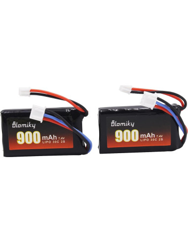 Batería Lipo Recargable 7.4V 900mAh Blomiky PH2.0 para RC