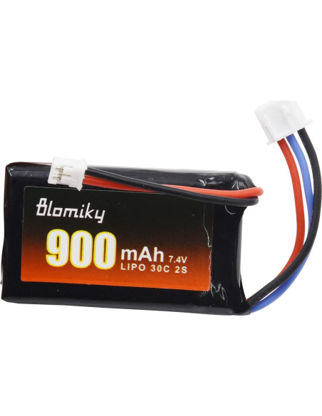 Batería Lipo Recargable 7.4V 900mAh Blomiky PH2.0 para RC