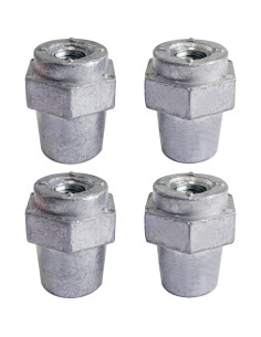 Ampper Adaptador de Terminal de Batería Plomo Femenino 5/16"-18 - Paquete de 4 2