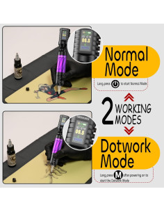 Kit de Tatuaje Wormhole 43pcs Máquina Inalámbrica LED 1800mAh 2