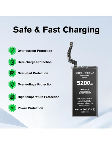 Batería de Reemplazo 5200mAh para Google Pixel 7A - EVELLHPP