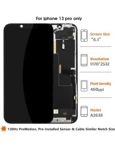Pantalla TFT LCD Reemplazo para iPhone 13 Pro 6.1" 120Hz 2