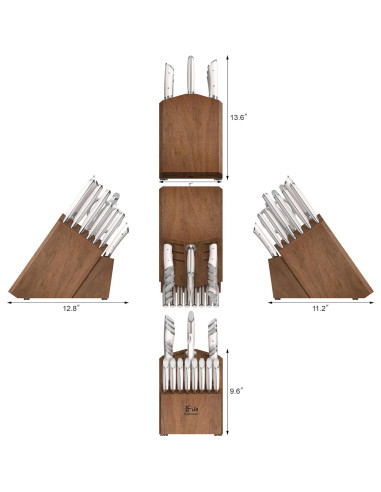 Juego de Cuchillos Cangshan HELENA 23 Piezas Acero Forjado Blanco