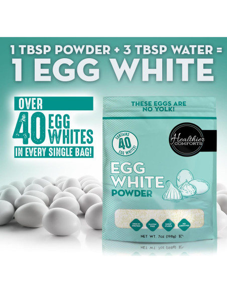 Polvo de Clara de Huevo Healthier Comforts 198 g | Alto en Proteínas