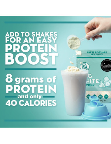 Polvo de Clara de Huevo Healthier Comforts 198 g | Alto en Proteínas