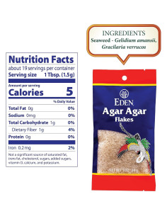 Copos de Agar Agar Eden 28.35 g - Gelatina Vegana Sin Sabor 2