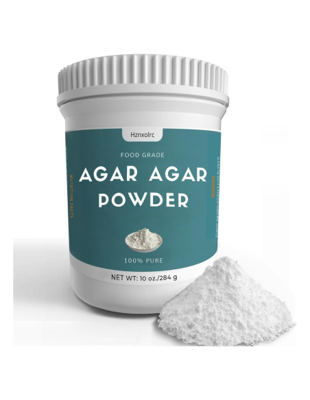 Polvo de Agar Agar 283g Hznxolrc - Gelificante Natural Vegano