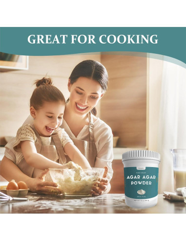 Polvo de Agar Agar 283g Hznxolrc - Gelificante Natural Vegano