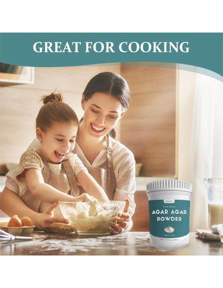 Polvo de Agar Agar 283g Hznxolrc - Gelificante Natural Vegano