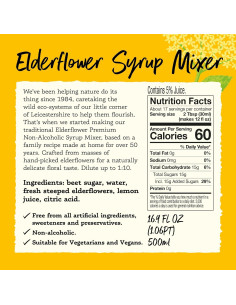 Sirope Natural de Flor de Saúco Belvoir 500ml - Paquete de 2 2