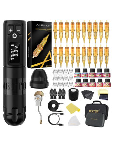 Kit de Tatuaje Ambition Soldier Inalámbrico 20 Agujas
