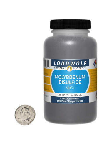 Disulfuro de Molibdeno 99% Puro 170g Polvo 1.5 Micrones
