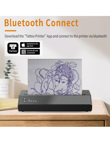 Impresora de Tatuajes Inalámbrica Meihengtong P8008 A4