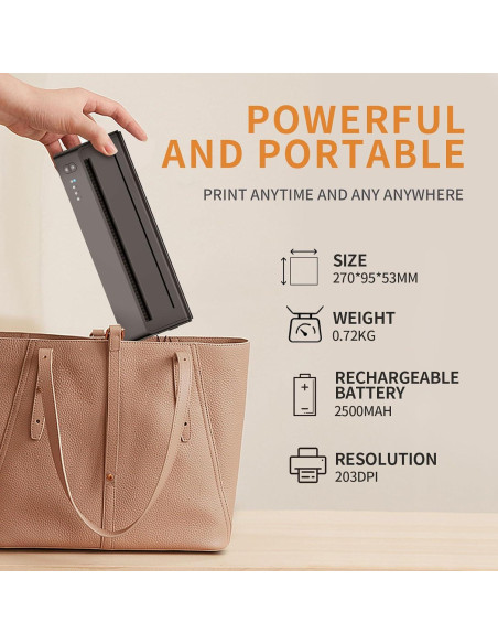 Impresora de Tatuajes Inalámbrica Meihengtong P8008 A4