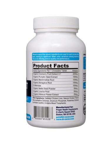 Suplemento UTI para Perros Dr. Oscar - 90 Tabletas Masticables