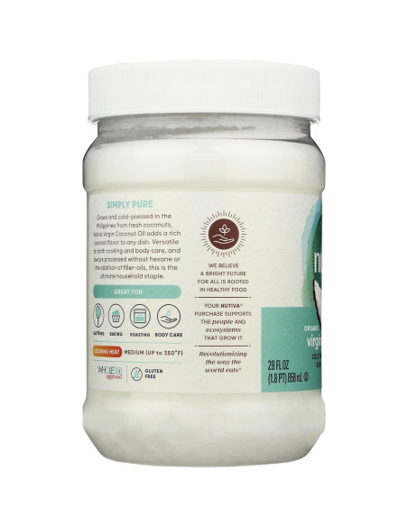 Aceite de Coco Orgánico Extra Virgen Nutiva 1521.6 ml