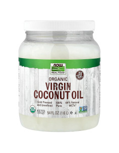 Aceite de Coco Virgen Orgánico NOW Foods 1540g Prensado en Frío