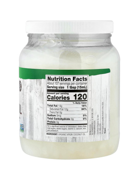 Aceite de Coco Virgen Orgánico NOW Foods 1540g Prensado en Frío