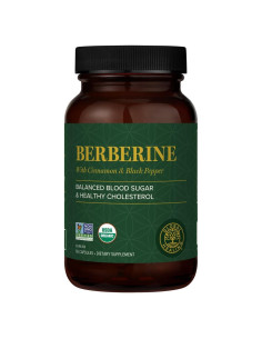 Suplemento de Berberina Orgánica Global Healing 1200 mg - 60 Cápsulas
