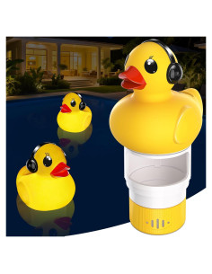 Flotador de Cloro Solar KingSom en Forma de Pato Amarillo