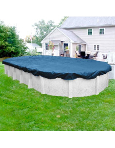 Cubierta de piscina invernal Pool Mate 22 x 37 pies azul 2