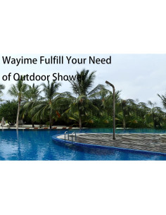 Ducha Exterior Modular Wayime 220.98 cm Acero Inoxidable Negro Mate 2