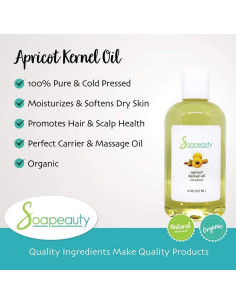 Aceite de Hueso de Albaricoque Soapeauty 473ml Puro Hidratante 2