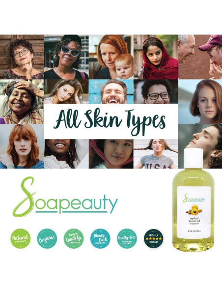 Aceite de Hueso de Albaricoque Soapeauty 473ml Puro Hidratante
