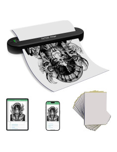 Impresora Tatuajes YILONG ATS886L Bluetooth con 15 Papeles