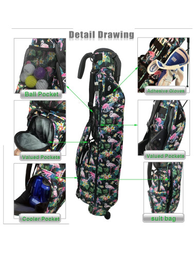 Bolsa de Golf de Soporte GREEN ACTION Stang - Ligera y Compacta