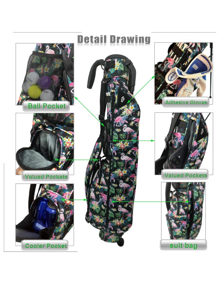 Bolsa de Golf de Soporte GREEN ACTION Stang - Ligera y Compacta