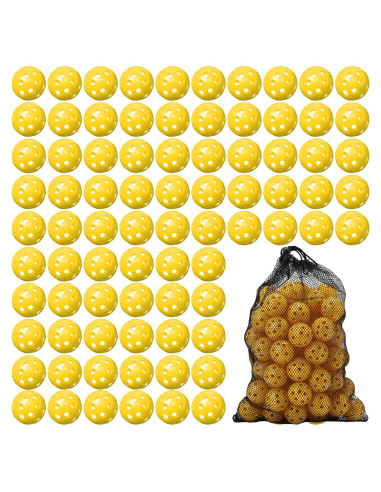 80 Pelotas de Golf de Práctica MiniInflat 42 mm Amarillo