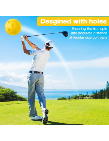 80 Pelotas de Golf de Práctica MiniInflat 42 mm Amarillo