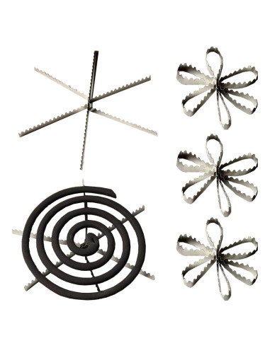 10 Soportes de Espiral para Mosquitos SquEqu Acero Inoxidable