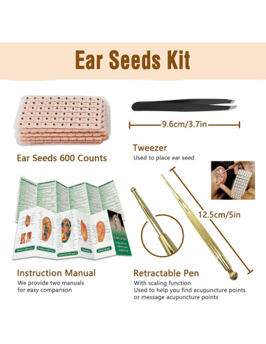 Juego de Acupuntura Electrónico Extguds con Gua Sha y Semillas